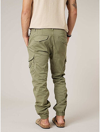 Pantalon cargo slim homme en coton 'Deeluxe'