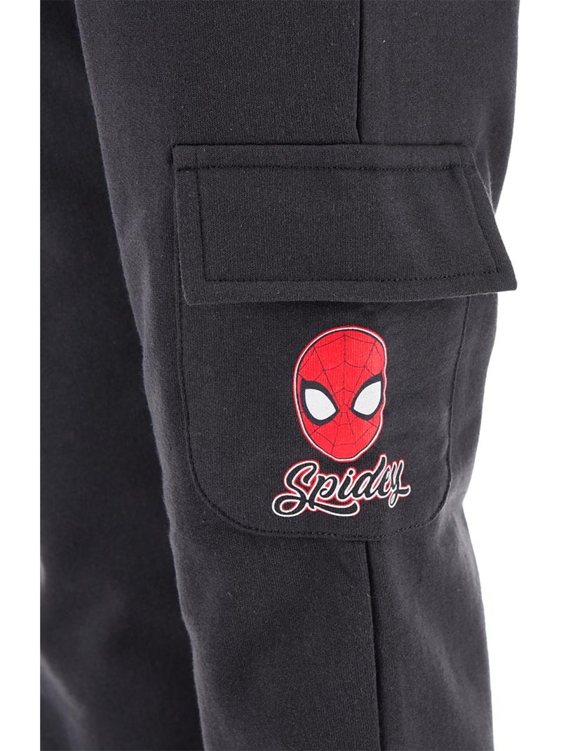 Pantalon Cargo Spider-Man  | Licence Officielle Noir - Kiabi