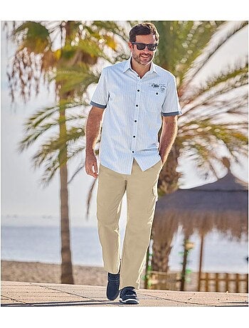 Pantalon Cargo Top Détente Beige - ATLAS FOR MEN
