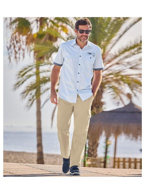 Pantalon Cargo Top Détente Beige   - ATLAS FOR MEN - Kiabi