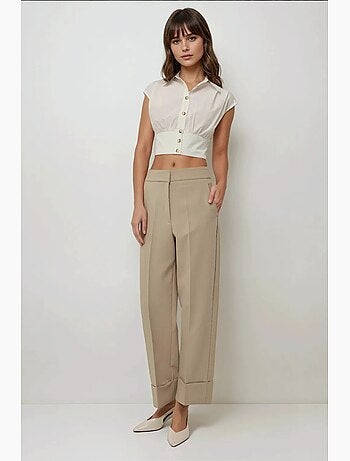 Pantalon carotte exclusif à ourlet double sur mesure hiccup