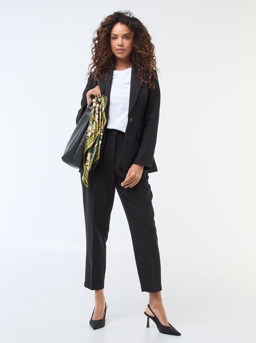 Pantalon carotte femme taille haute droit - Kiabi Pantalon carotte femme taille haute droit - Kiabi