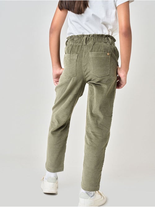 Pantalon carotte fille en velours côtelé 100% coton 'deeluxe' - Kiabi Pantalon carotte fille en velours côtelé 100% coton 'deeluxe' - Kiabi