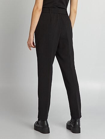 Pantalon femme best sale droit noir