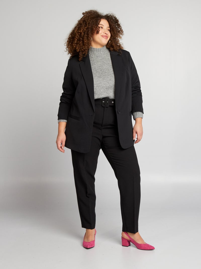 Pantalon carotte noir - Kiabi