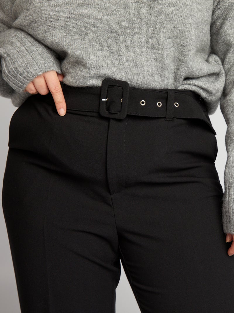 Pantalon carotte Noir - Kiabi