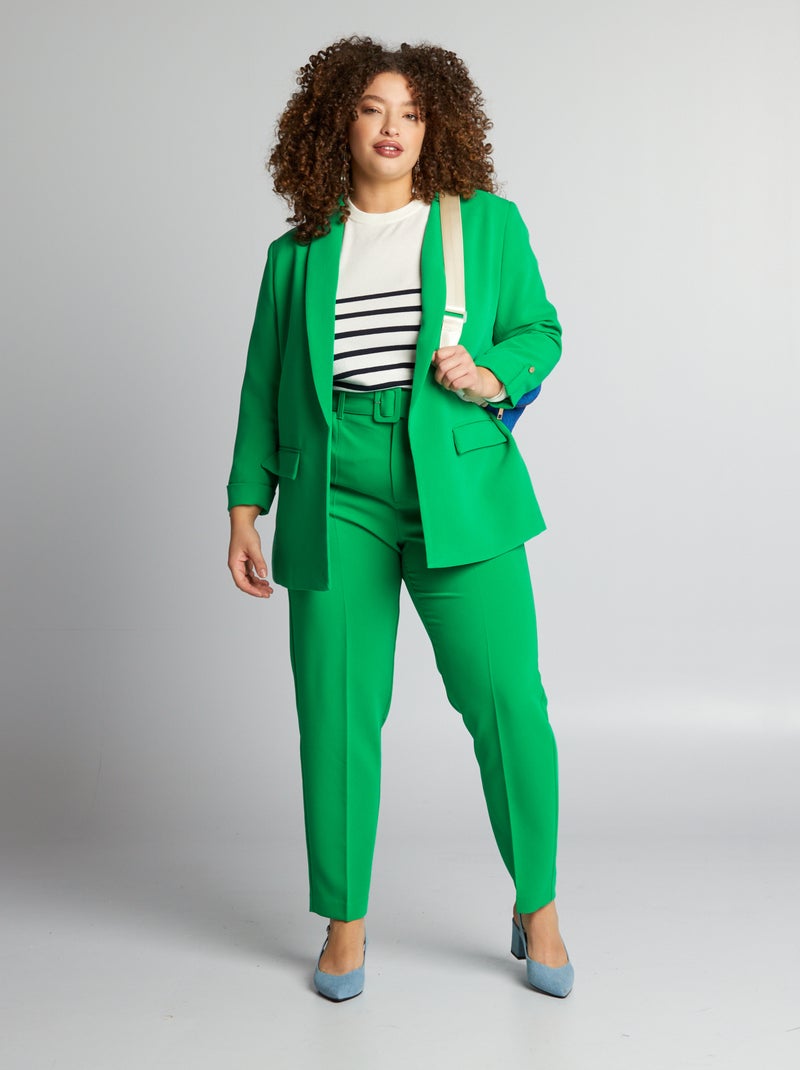 Pantalon carotte Vert - Kiabi