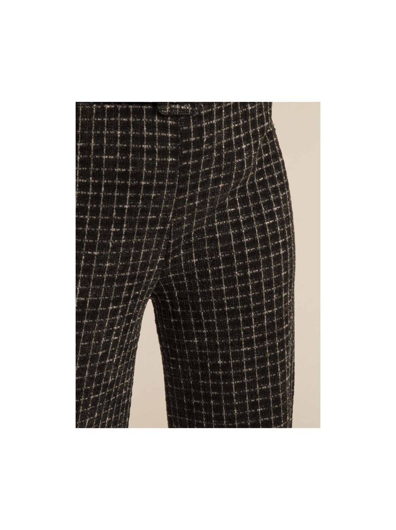 Pantalon carreaux ESSILA Noir - Kiabi