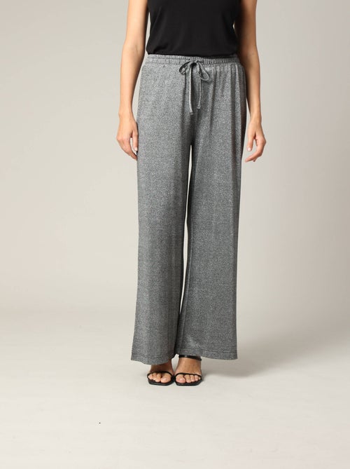 Pantalon casual en jersey lurex avec taille élastiquée 'Deeluxe' - Kiabi