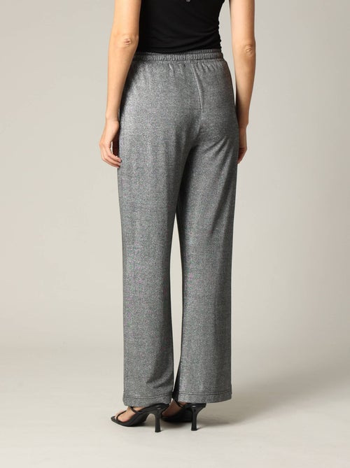 Pantalon casual en jersey lurex avec taille élastiquée 'Deeluxe' - Kiabi