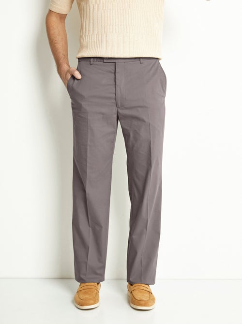 Pantalon ceinture ajustable invisible polycoton - Kiabi