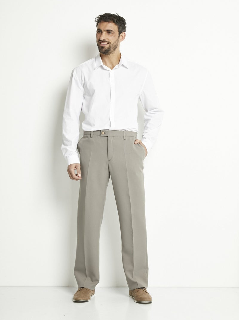 Pantalon ceinture ajustable invisible polyester - Afibel Beige - Kiabi