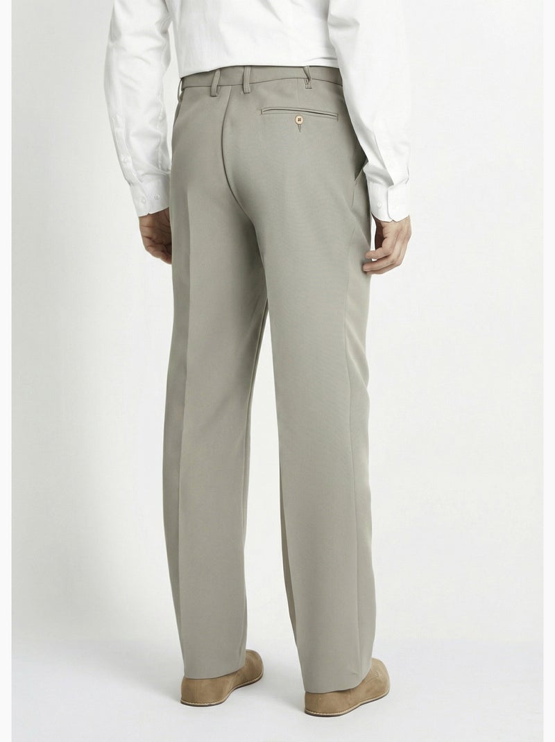Pantalon ceinture ajustable invisible polyester - afibel Beige foncé - Kiabi