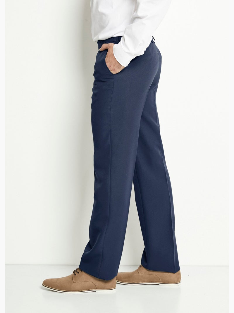 Pantalon ceinture ajustable invisible polyester - Afibel Bleu marine - Kiabi