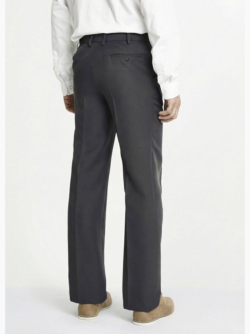 Pantalon ceinture ajustable invisible polyester - Afibel gris anthracite - Kiabi