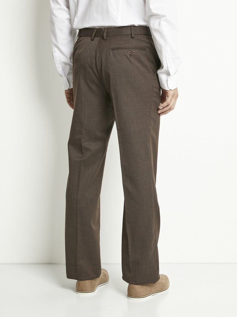 Pantalon ceinture ajustable invisible polylaine Marron - Kiabi