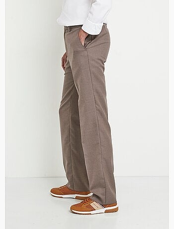 Pantalon ceinture ajustable invisible tissu sergé laine - Afibel