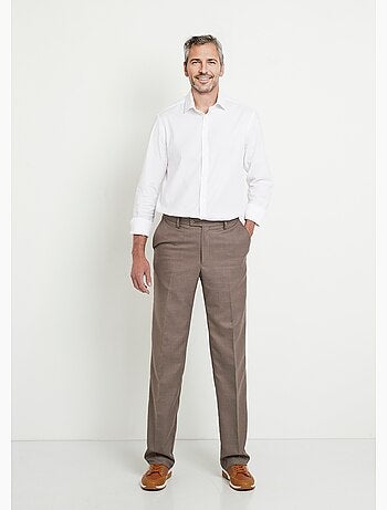 Pantalon ceinture ajustable invisible tissu sergé laine - Afibel