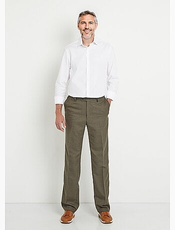 Pantalon ceinture ajustable invisible tissu sergé laine - Afibel