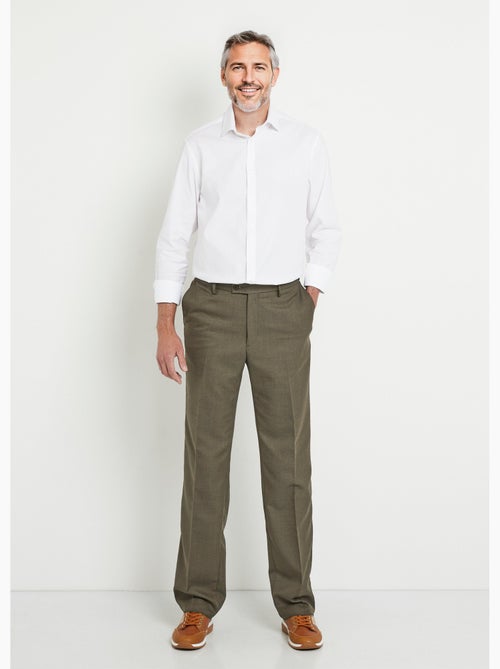Pantalon ceinture ajustable invisible tissu sergé laine - Afibel - Kiabi