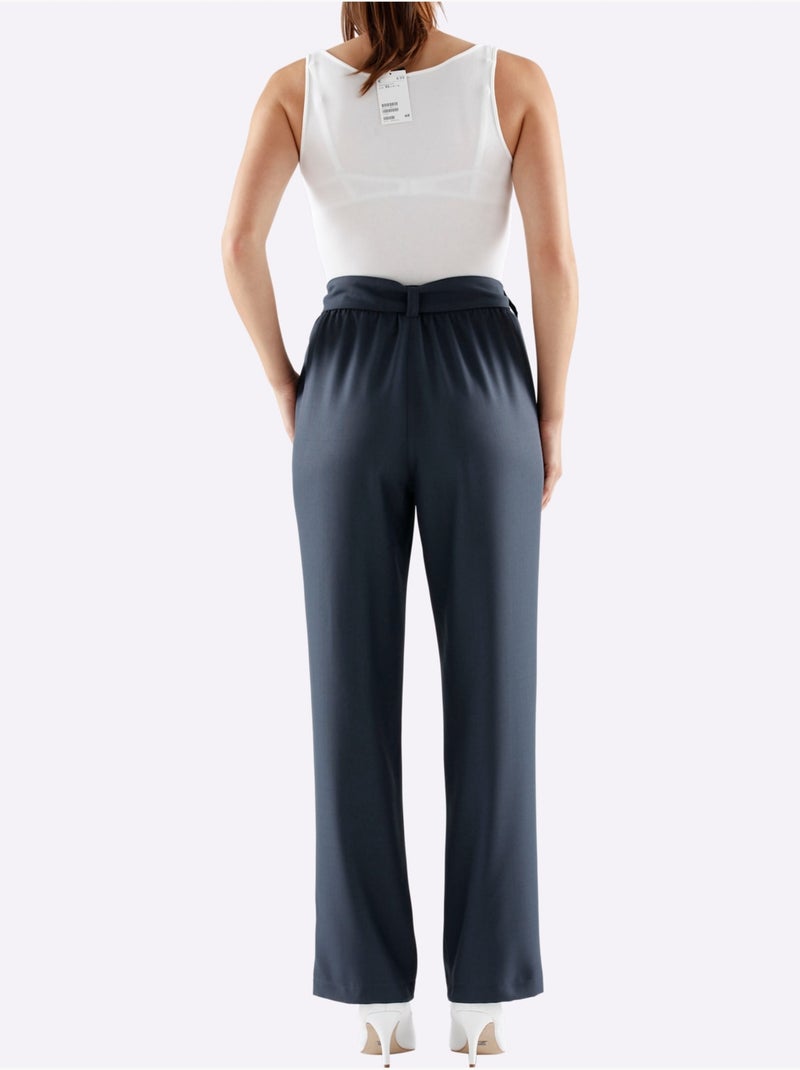 Pantalon Ceinture Amovible - Taille Courte - Witt Bleu marine - Kiabi