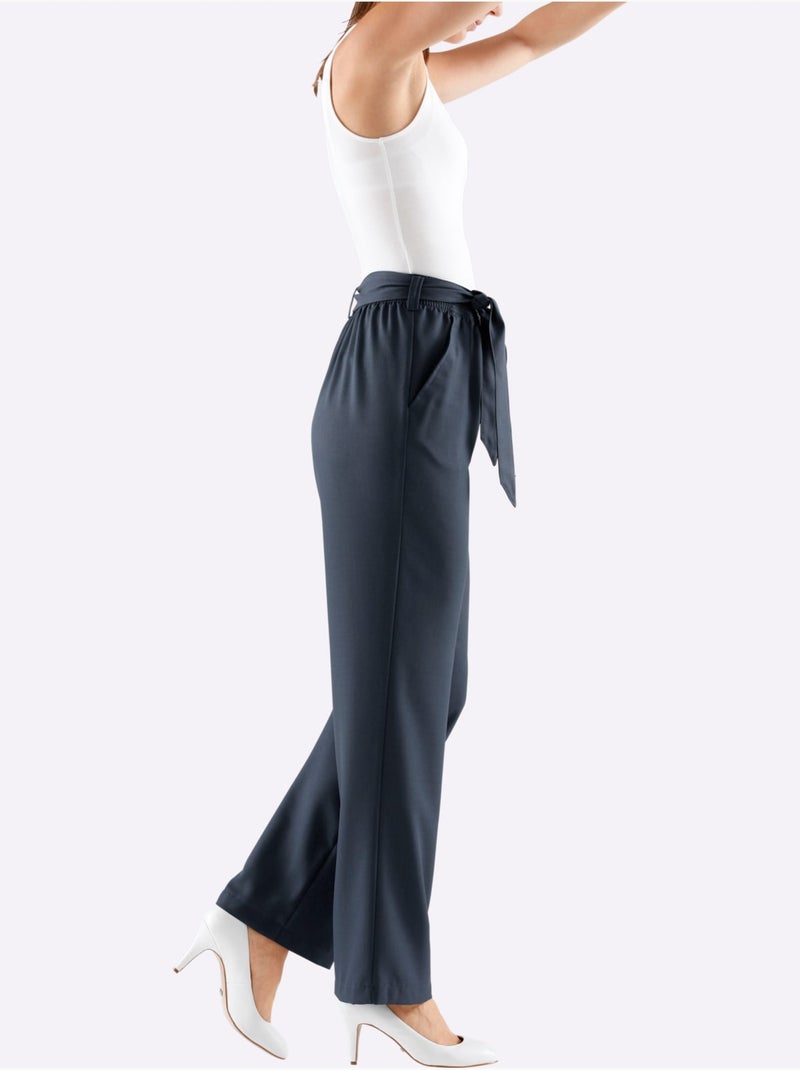 Pantalon Ceinture Amovible - Taille Courte - Witt Bleu marine - Kiabi