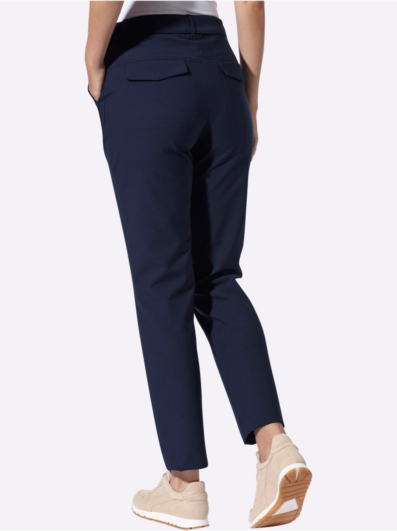 Pantalon Ceinture Amovible - Taille Standard - Helline Bleu marine - Kiabi
