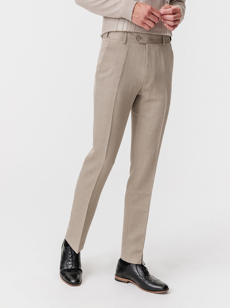 Pantalon ceinture autoréglable - Damart Beige - Kiabi