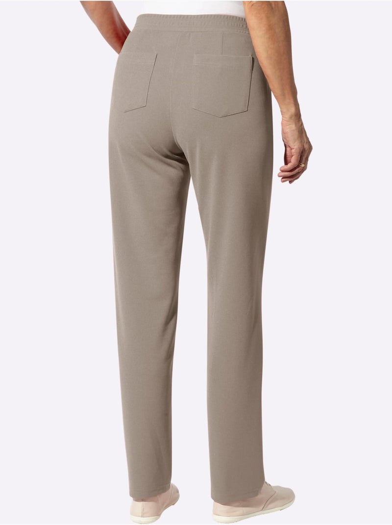 Pantalon Ceinture élastique Confortable - Taille Courte - Moda Vilona Beige - Kiabi