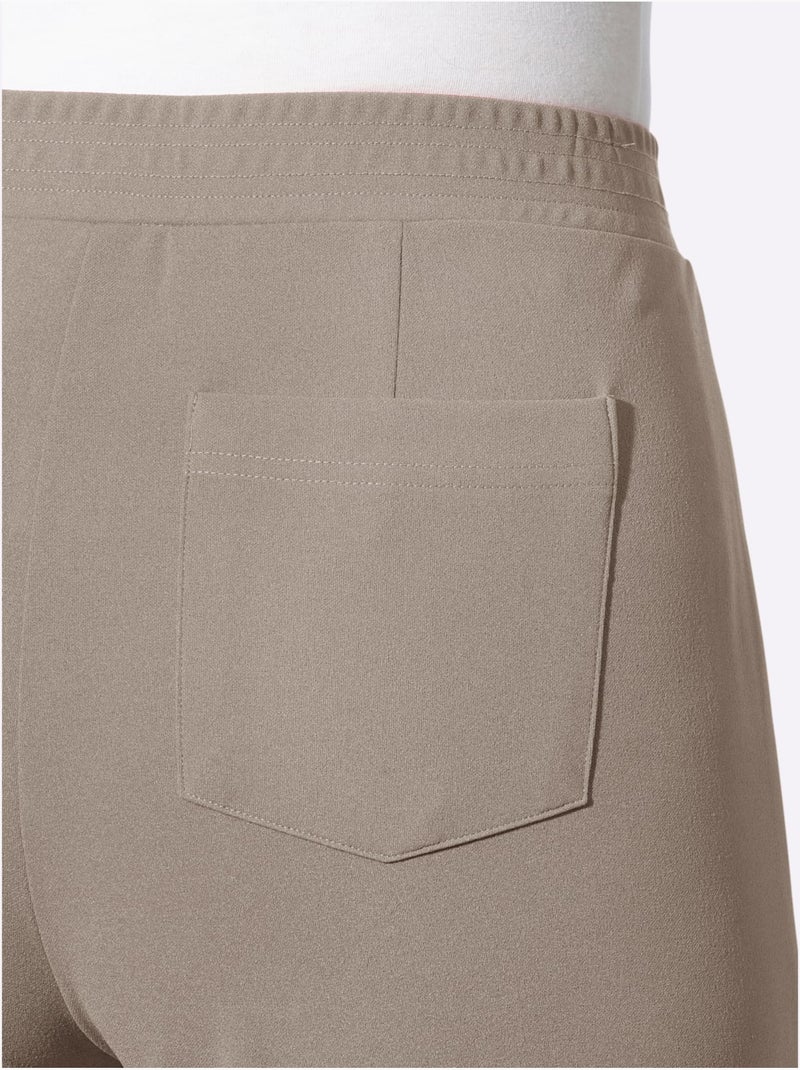 Pantalon Ceinture élastique Confortable - Taille Courte - Moda Vilona Beige - Kiabi