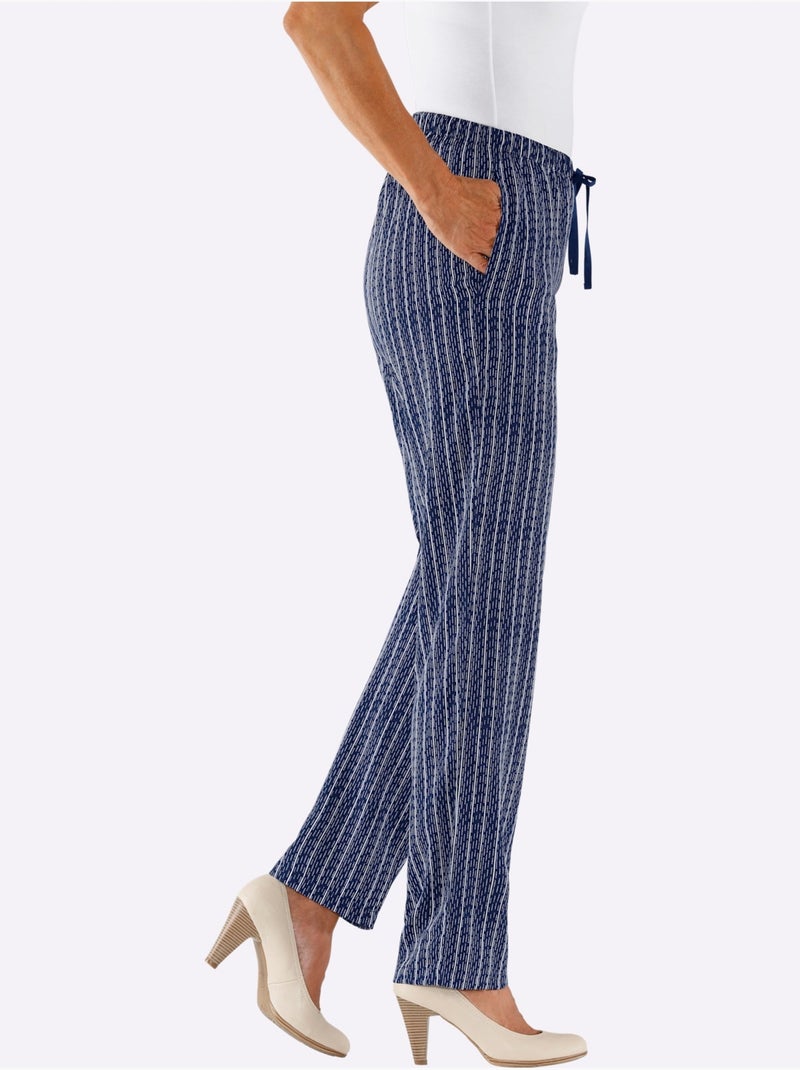 Pantalon Ceinture élastique Confortable - Taille Courte - Moda Vilona Bleu Bleu marine - Kiabi