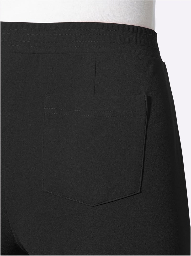 Pantalon Ceinture élastique Confortable - Taille Courte - Moda Vilona Noir - Kiabi