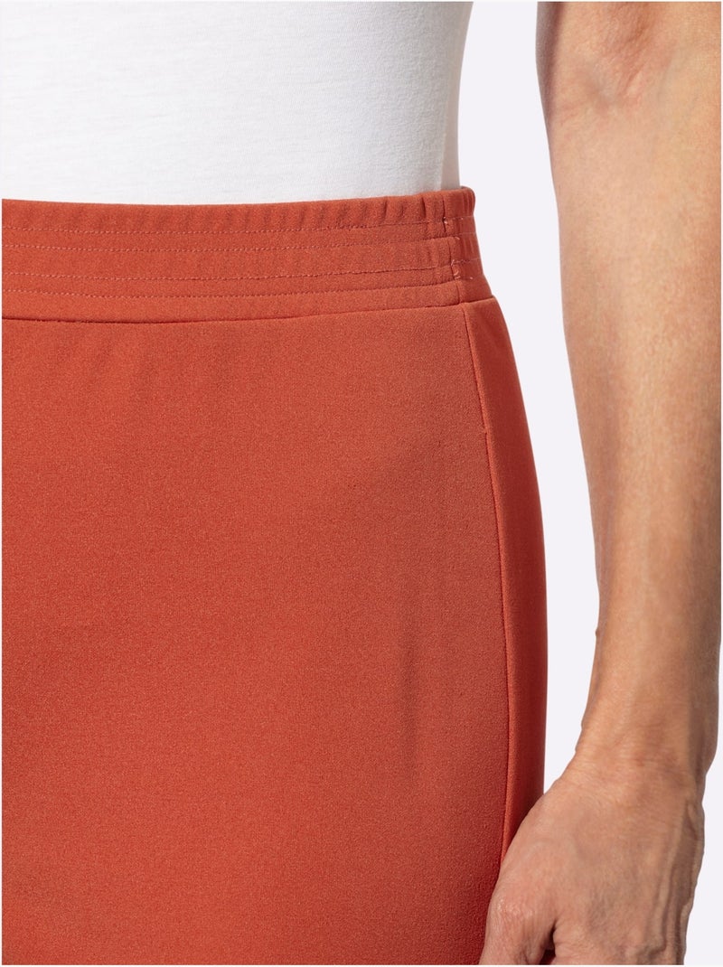 Pantalon Ceinture élastique Confortable - Taille Courte - Moda Vilona Orange/Rouge - Kiabi