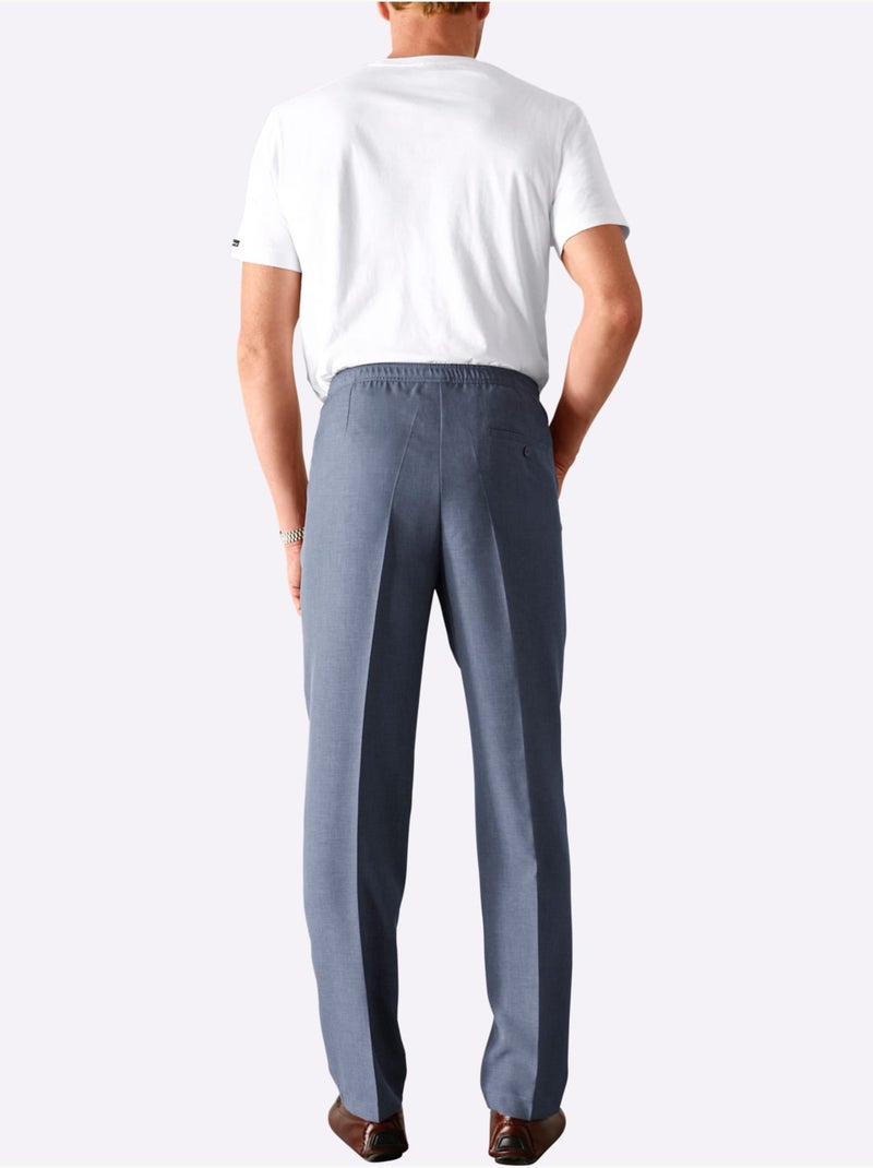 Pantalon Ceinture élastique Confortable - Taille Moyenne - Moda Vilona Bleu clair - Kiabi