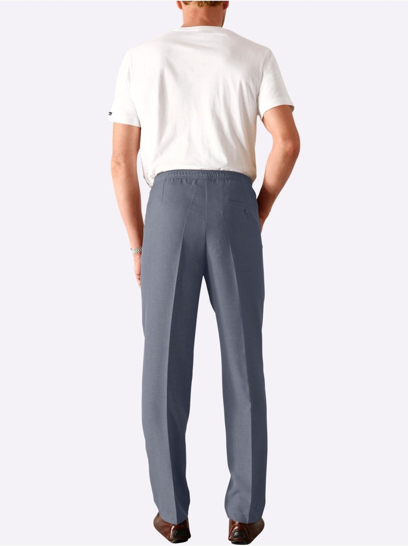 Pantalon Ceinture élastique Confortable - Taille Moyenne - Moda Vilona Gris chiné - Kiabi