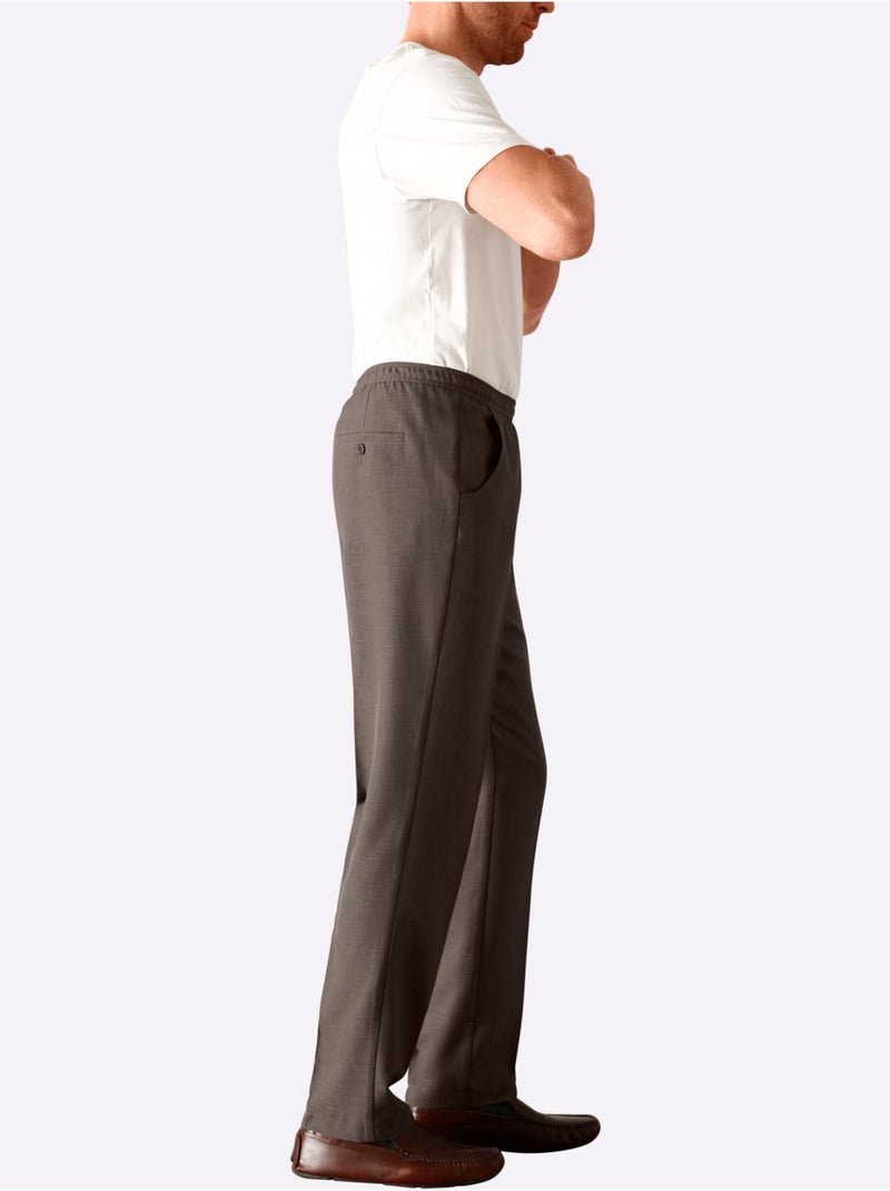 Pantalon Ceinture élastique Confortable - Taille Moyenne - Moda Vilona Marron clair - Kiabi