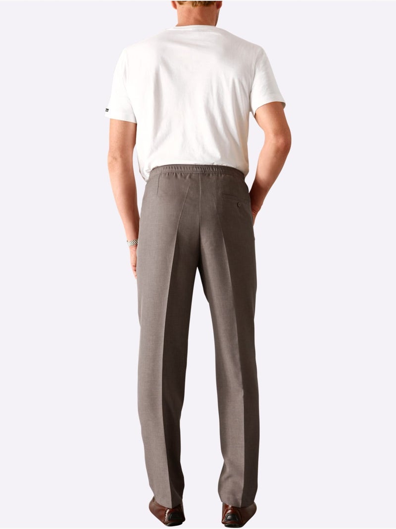 Pantalon Ceinture élastique Confortable - Taille Moyenne - Moda Vilona Marron clair - Kiabi