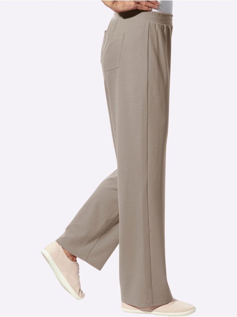 Pantalon Ceinture élastique Confortable - Taille Standard - Moda Vilona Beige - Kiabi
