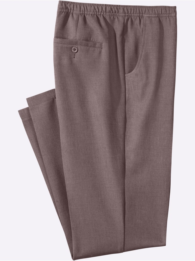 Pantalon Ceinture élastique Confortable - Taille Standard - Moda Vilona Marron clair - Kiabi
