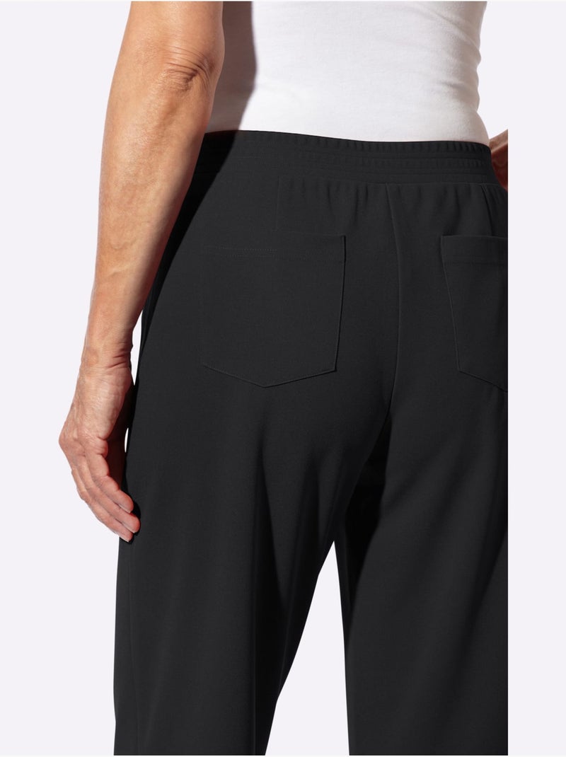 Pantalon Ceinture élastique Confortable - Taille Standard - Moda Vilona Noir - Kiabi