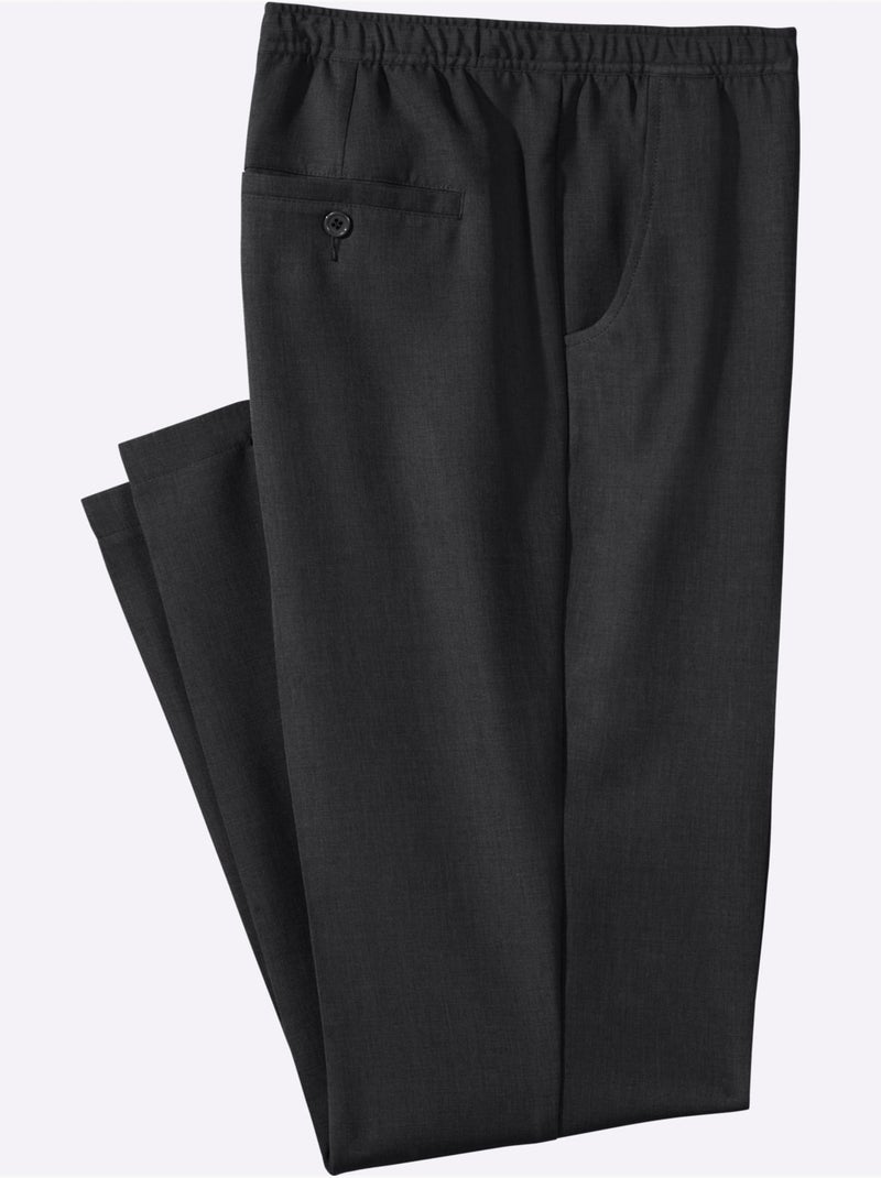 Pantalon Ceinture élastique Confortable - Taille Standard - Moda Vilona Noir - Kiabi