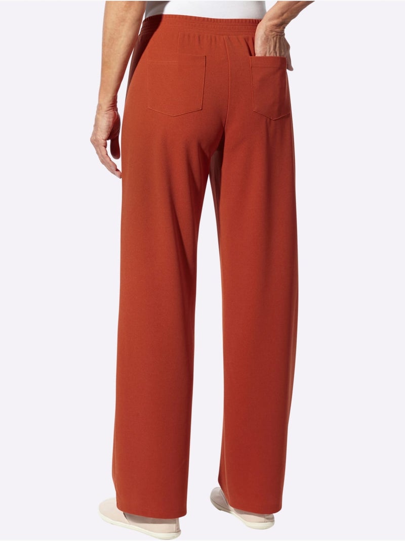Pantalon Ceinture élastique Confortable - Taille Standard - Moda Vilona Orange/Rouge - Kiabi