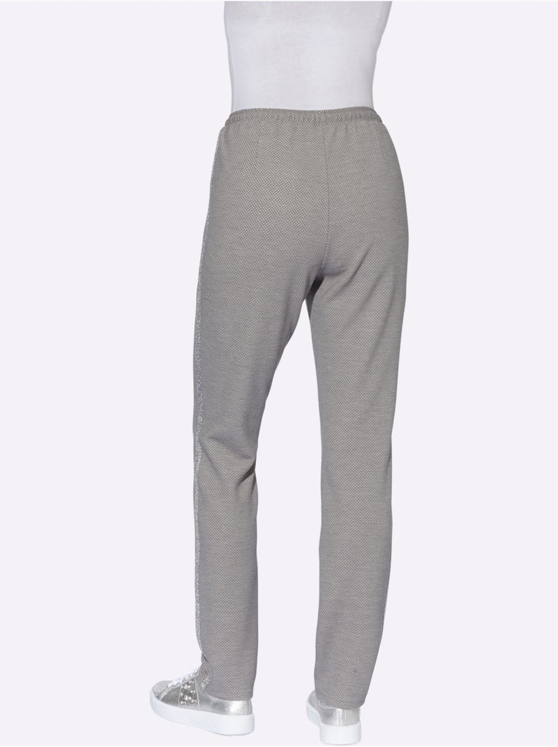 Pantalon Ceinture élastique Latérale Et Au Dos - Taille Standard - Moda Vilona Gris - Kiabi