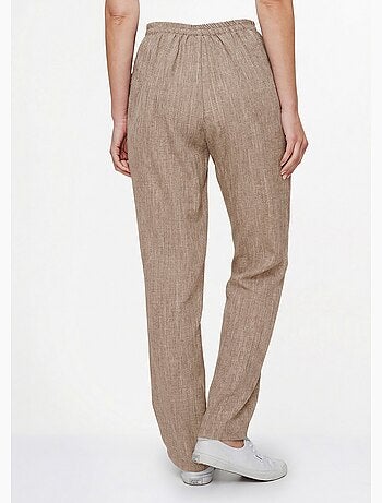 Pantalon ceinture élastiquée ajouré - Afibel