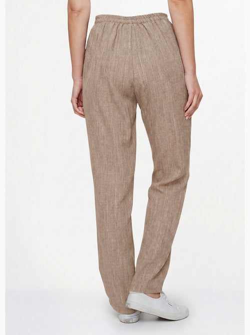 Pantalon ceinture élastiquée ajouré - Afibel - Kiabi