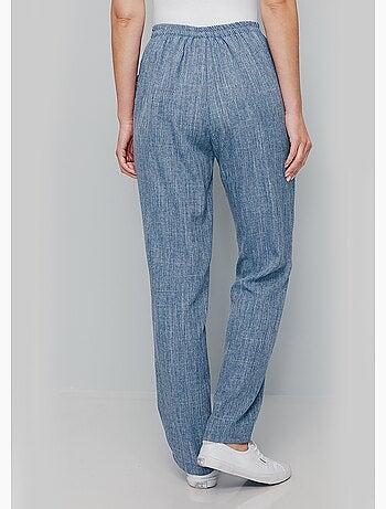 Pantalon ceinture élastiquée ajouré - Afibel