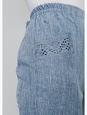 Pantalon ceinture élastiquée ajouré - Afibel