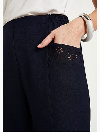 Pantalon ceinture élastiquée ajouré - Afibel