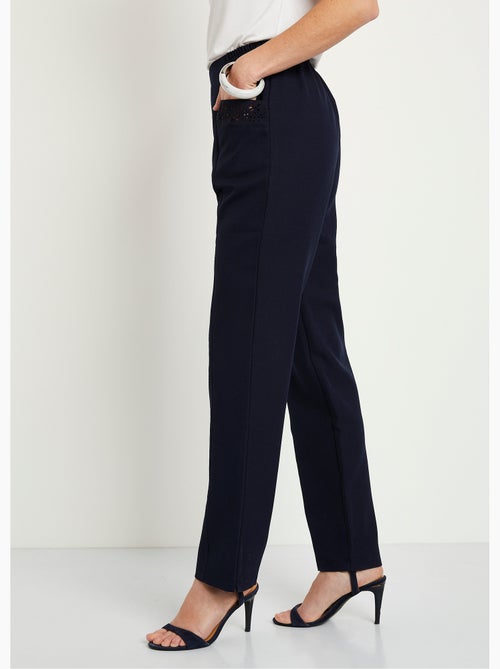 Pantalon ceinture élastiquée ajouré - Afibel - Kiabi