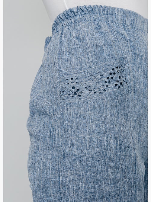 Pantalon ceinture élastiquée ajouré - Afibel - Kiabi